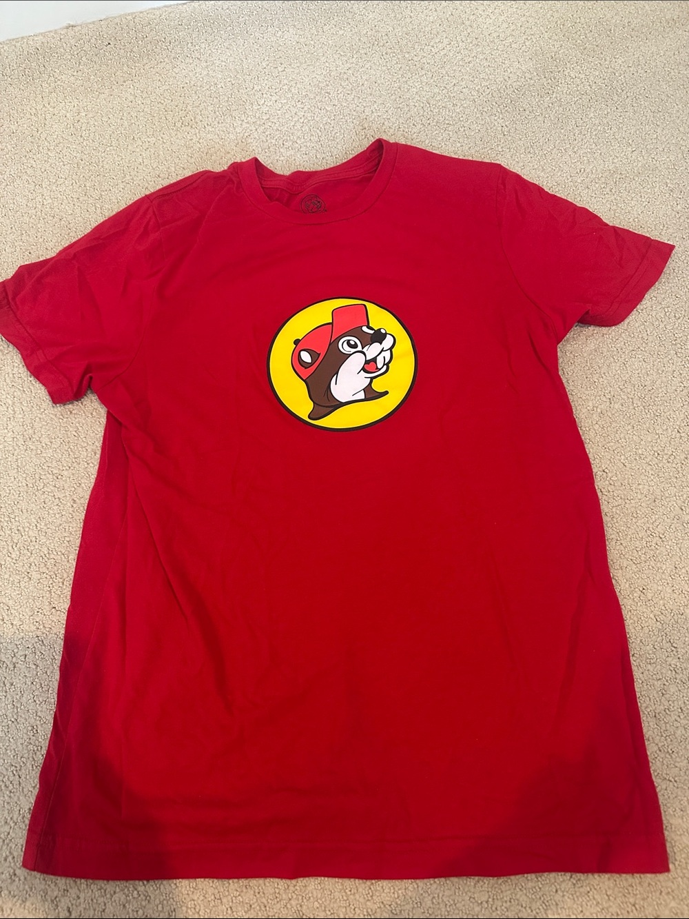 Red Short Sleeve Bucc-ee's Logo Tee